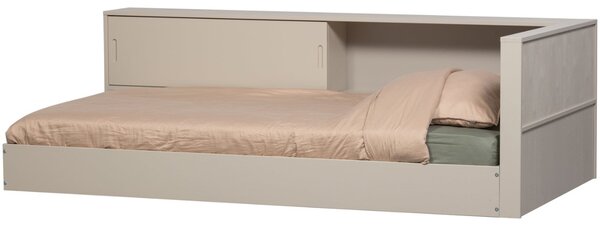 -25 % Dny MOMENTI– WOOOD Šedobéžová dřevěná postel Carter 90 x 200 cm