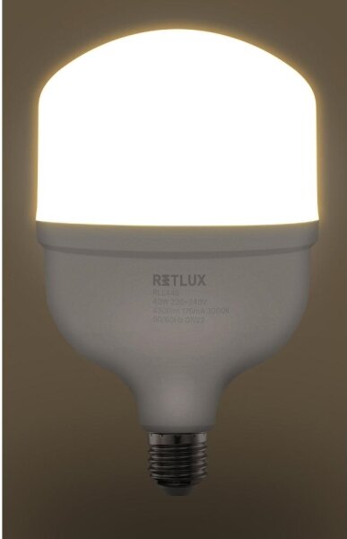 Retlux - LED Žárovka T120 E27/40W/230V 3000K