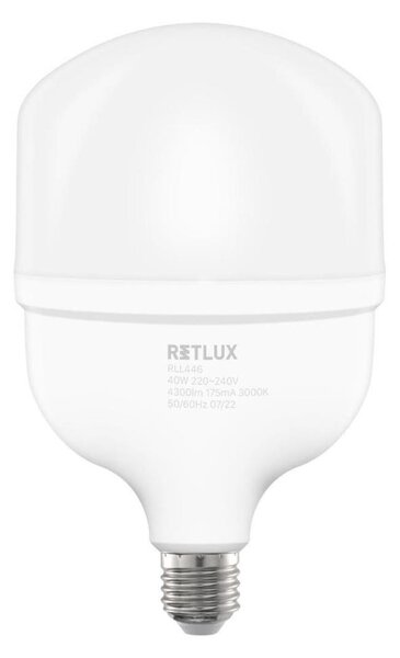 Retlux - LED Žárovka T120 E27/40W/230V 3000K