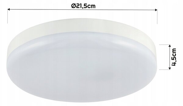 BERGE LED stropní svítidlo s pohybovým senzorem 15W - IP40 - neutrální barva