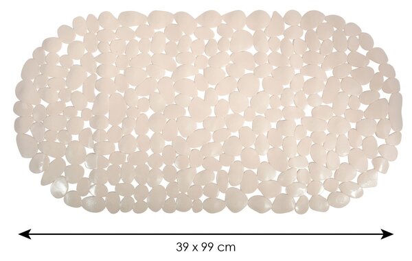 MSV protiskluzová podložka do vany GALETS, béžová, PVC, 99 x 39 cm