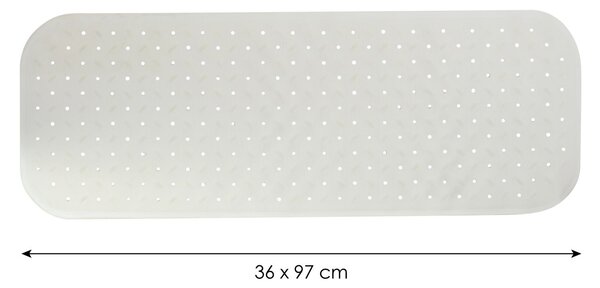 MSV protiskluzová podložka do vany CLASS Premium, bílá, SBS kaučuk, 36 x 97 cm