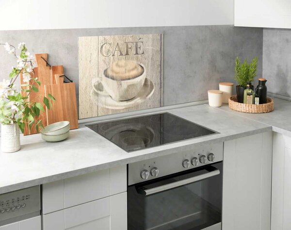 Kryt na zeď u sporáku z tvrzeného skla 60x50 cm Café – Wenko