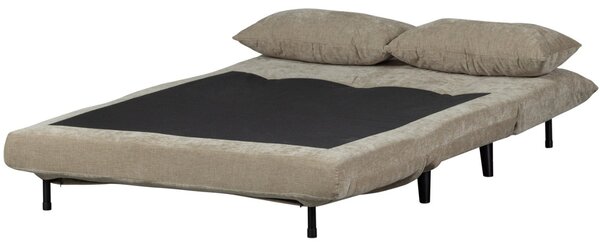 -25 % Dny MOMENTI– WOOOD Béžová žinylková dvoumístná rozkládací pohovka Xem 122 cm