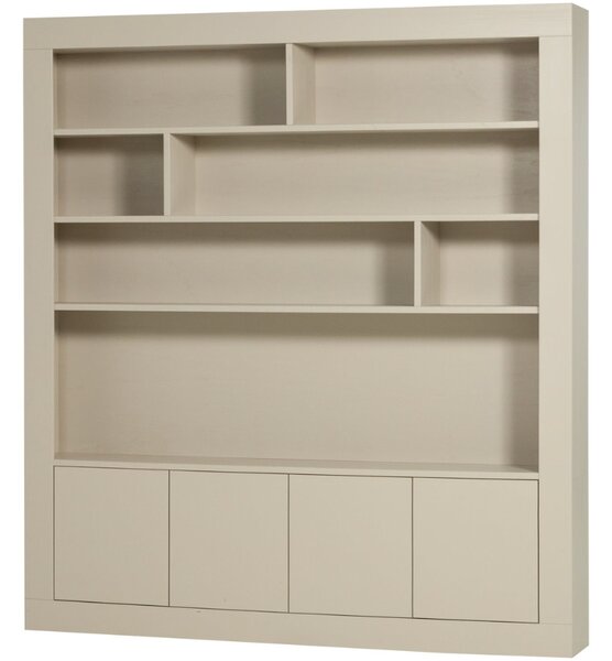 -25 % Dny MOMENTI– WOOOD Šedobéžová knihovna Wallcover 229 x 210 cm