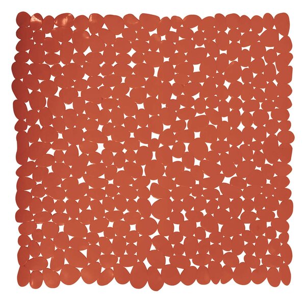 MSV protiskluzová podložka do sprchy GALETS, terakota, PVC, 53 x 53 cm