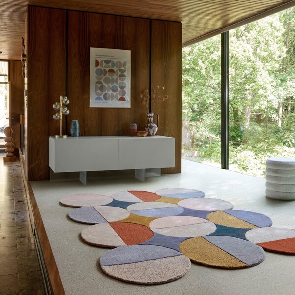 VLNĚNÝ KOBEREC, 120/170 cm modrá, rezavá Flair Rugs - Online Only koberce & rohožky, Online Only
