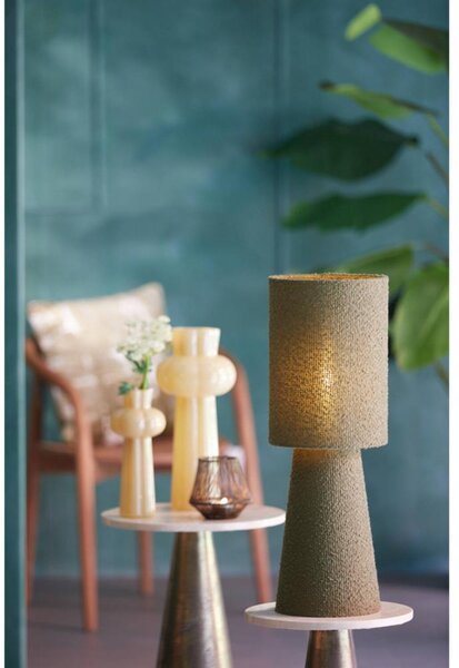 Light & Living Stolní lampa Mikkel olivově zelená