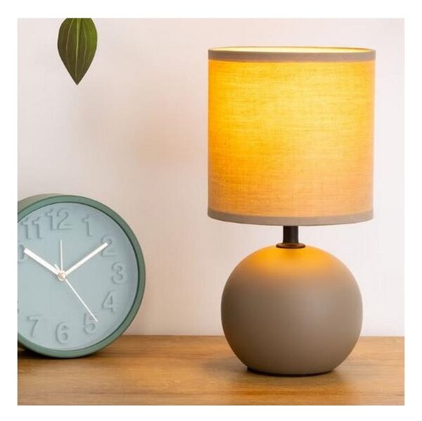 Atmosphera - Stolní lampa TIMÉO 1xE14/60W/230V taupe/krémová