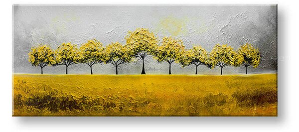 Ručně malovaný obraz na stěnu STROMY 1 kus - 120x50 cm / Klasický 2 cm