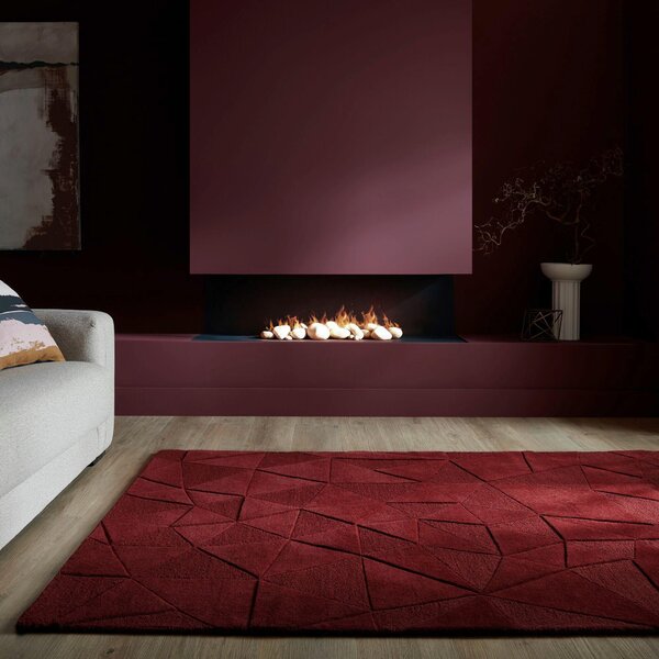 RUČNĚ TKANÝ KOBEREC, 120/170 cm červená Flair Rugs - Online Only koberce & rohožky, Online Only