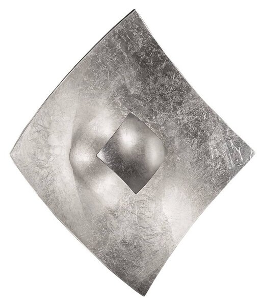 Stříbrné nástěnné svítidlo Quadrangolo, 18 x 18 cm