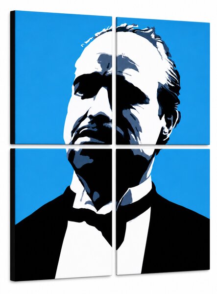 Ručně malovaný obraz Marlona Branda ve stylu POP Art, 4 díly, mb4 - 60x60 cm