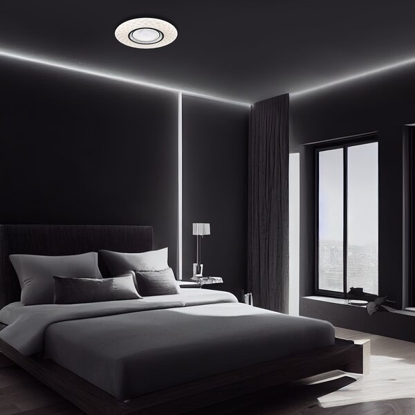 Stropní LED svítidlo Tokyo, 1x LED 24w, 3000-6000k, w/ch, s ovladačem