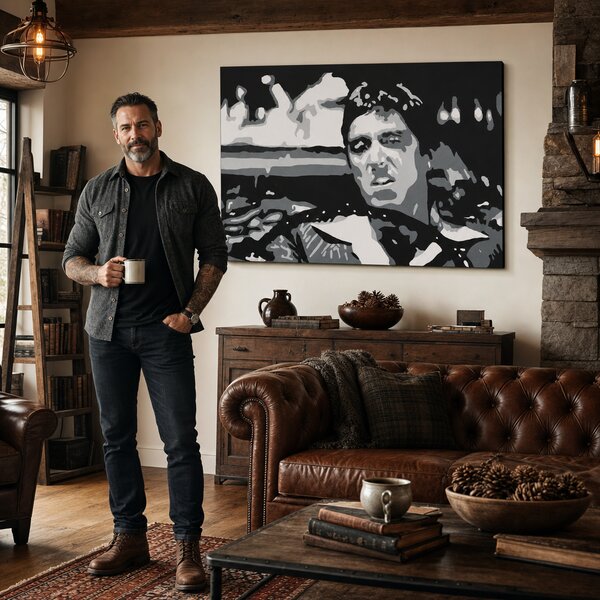 Ručně malovaný obraz POP Art AL PACINO 1 kus al13 - 40x30 cm