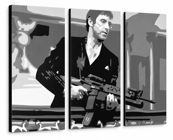 Ručně malovaný obraz POP Art AL PACINO 3 díly al2 - 60x40 cm