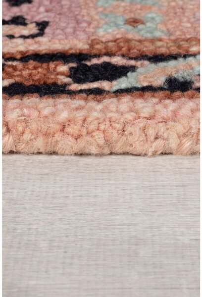 TKANÝ KOBEREC, 120/170 cm růžová, černá Flair Rugs - Online Only koberce & rohožky, Online Only