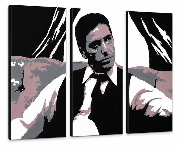 Ručně malovaný obraz POP Art AL PACINO 3 díly al11 - 60x40