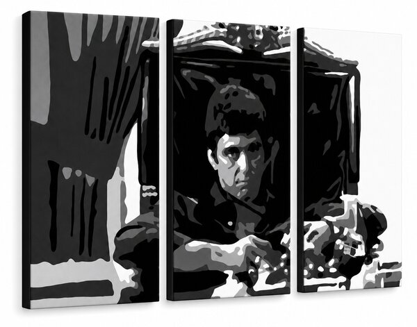 Ručně malovaný obraz POP Art AL PACINO 3 díly al18 - 60x40 cm