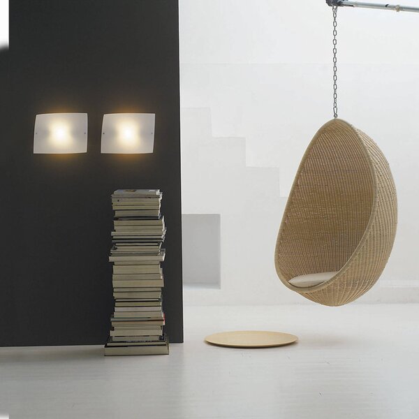 Foscarini Nástěnné svítidlo Folio piccola, bílé, stmívatelný, Bílá / opál, Obývací pokoj / jídelna, Sklo, Design