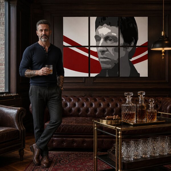Ručně malovaný obraz POP Art AL PACINO 6dílný al6 - 90x60 cm