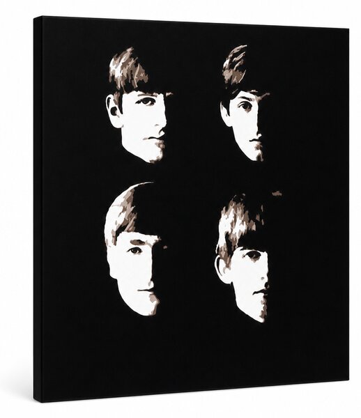 Ručně malovaný obraz POP Art BEATLES 1 kus beat9 - 50x50 cm
