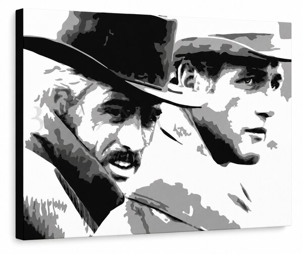 Ručně malovaný obraz POP Art Butch Cassidy 1 kus bc. - 80x60 cm