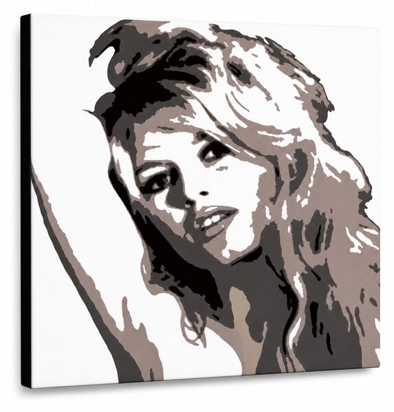 Ručně malovaný obraz POP Art Brigitte Bardot 1 kus bar - 80x60 cm