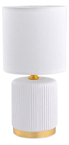 Zuma Line HS8720-WH - Stolní lampa 1xE14/40W/230V bílá/zlatá