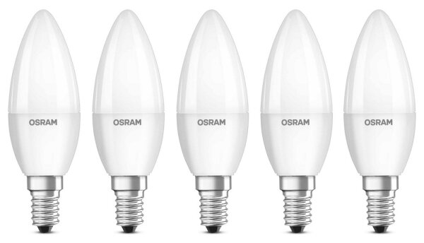 SADA 5x LED Žárovka BASE B40 E14/4,9W/230V 2700K - Osram