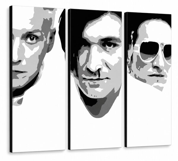 Ručně malovaný obraz POP Art Die Ärzte 3-dílný da2 - 60x40 cm