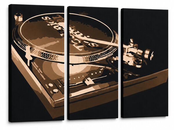 Ručně malovaný obraz POP Art DJ 3 kusů dj2 - 60x40 cm