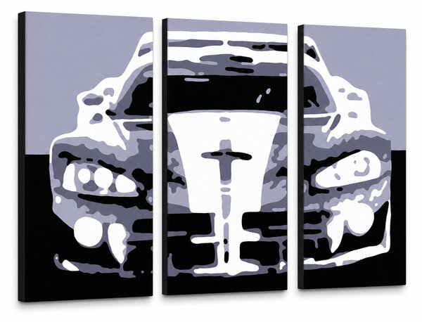 Ručně malovaný obraz POP Art Dodge Viper GTS 3dílná VIP - 60x40 cm