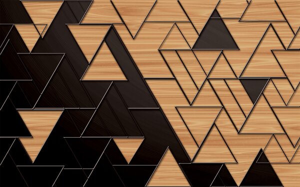 Fototapeta Černohnědý trojúhelníkový vzor, Designové fototapety na zeď, Populární fototapety, u75167 - Tapeko.co.cz