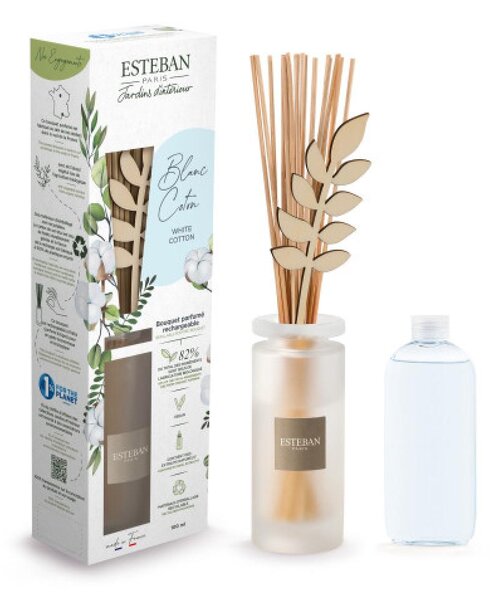 Esteban Tyčinkový difuzér White Cotton 100ml
