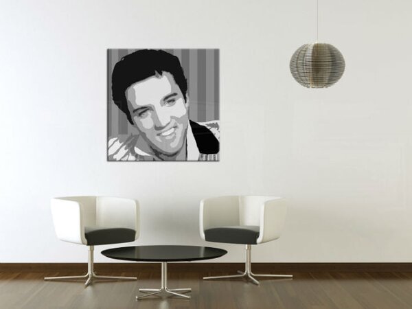 Ručně malovaný obraz POP Art Elvis Presley 1 kus el3 - 50x50 cm
