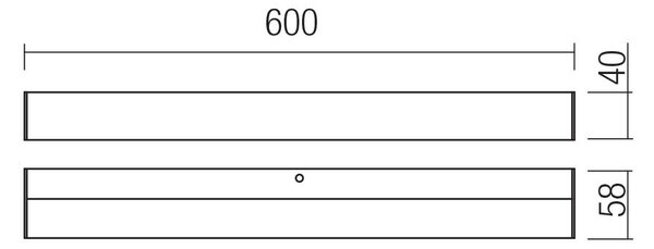 Redo Nástěnné LED svítidlo TASK 12,6W, š. 60 cm, CCT 3000-4000K, IP44 Barva: Černá