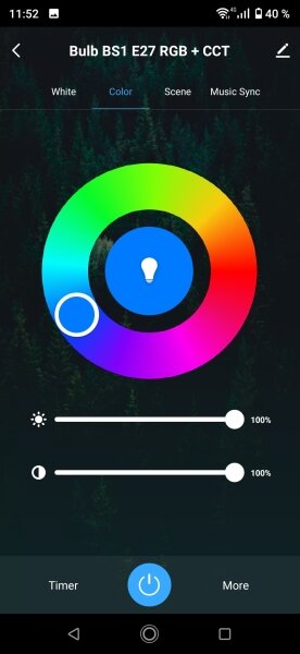 LED RGBW Stmívatelná žárovka BS1 E27/9W/230V 3000-6500K Wi-Fi - iGET 75020900