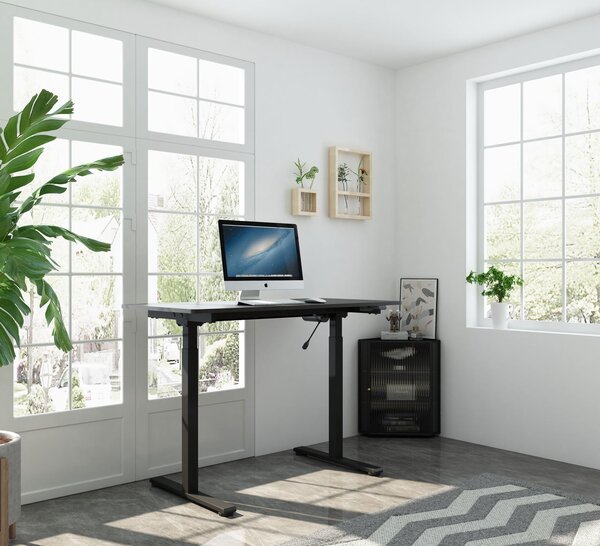 PROFIdesk Mercury - polohovací stůl 71–121 cm, 1 motor, černá podnož | Rozměr pracovní desky: 118 × 60 × 2,5 cm, Dekor pracovní desky: Dub bardolíno H1145