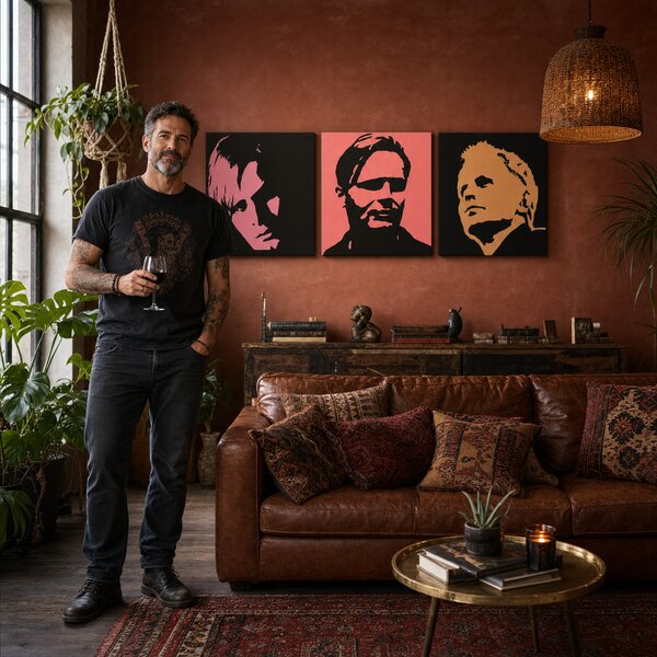 Ručně malovaný obraz POP Art Herbert Grônemeyer 3 díly hg - 120x40 cm