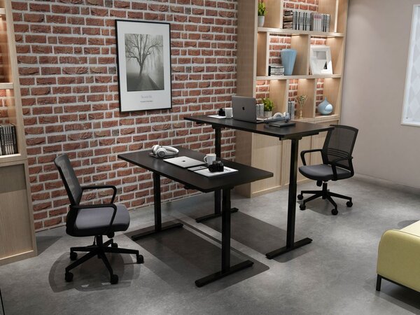 PROFIdesk Mercury - polohovací stůl 71–121 cm, 1 motor, černá podnož | Rozměr pracovní desky: 118 × 60 × 2,5 cm, Dekor pracovní desky: Dub bardolíno H1145