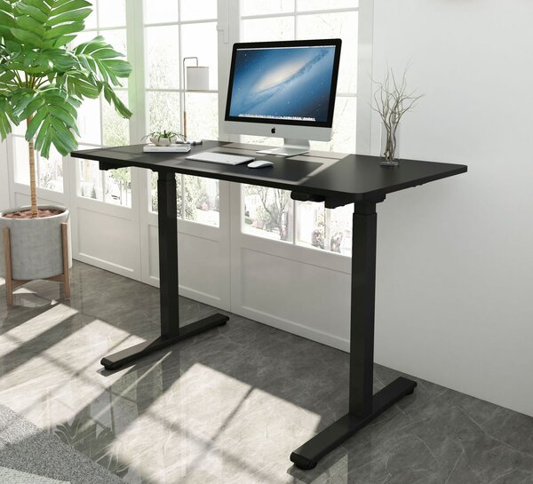 PROFIdesk Mercury - polohovací stůl 71–121 cm, 1 motor, černá podnož | Rozměr pracovní desky: 118 × 60 × 2,5 cm, Dekor pracovní desky: Dub bardolíno H1145