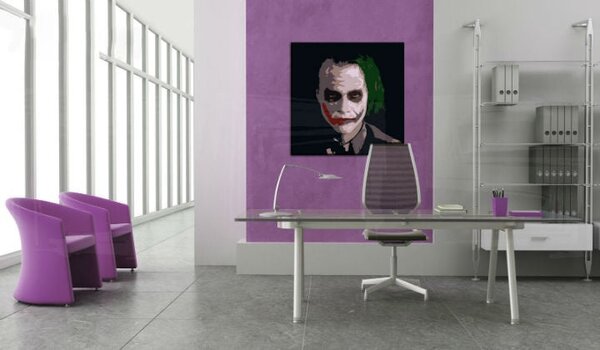 Ručně malovaný obraz POP Art JOKER 1 kus vtip - 50x50 cm