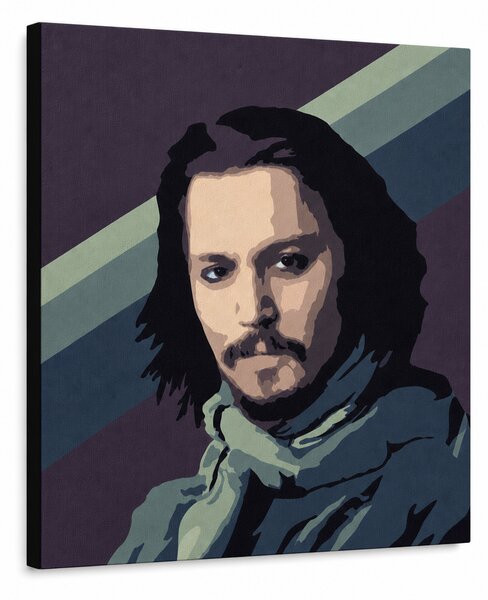 Ručně malovaný obraz POP Art Johnny Depp1 kus jd - 50x50 cm