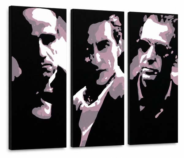 Ručně malovaný obraz POP Art KMOTR 3 dílný god3 - 60x40 cm