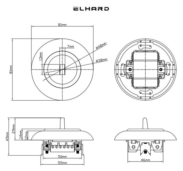 Elhard Vypínač Retro Klasik jednopólový č.1, bílý KL1201W