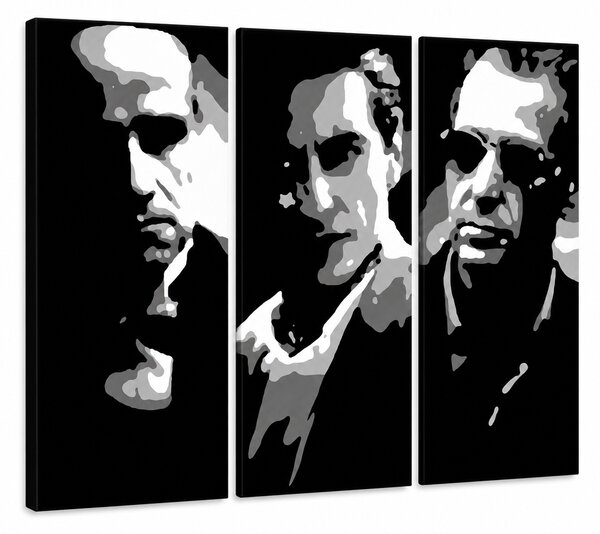 Ručně malovaný obraz POP Art KMOTR 3 dílný god2 - 60x40 cm