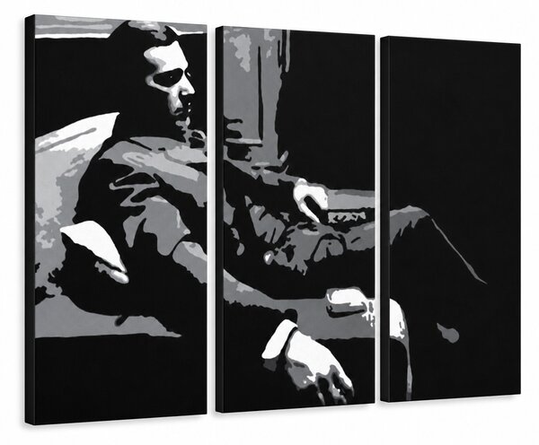 Ručně malovaný obraz POP Art KMOTR 3 dílný god7 - 60x40 cm