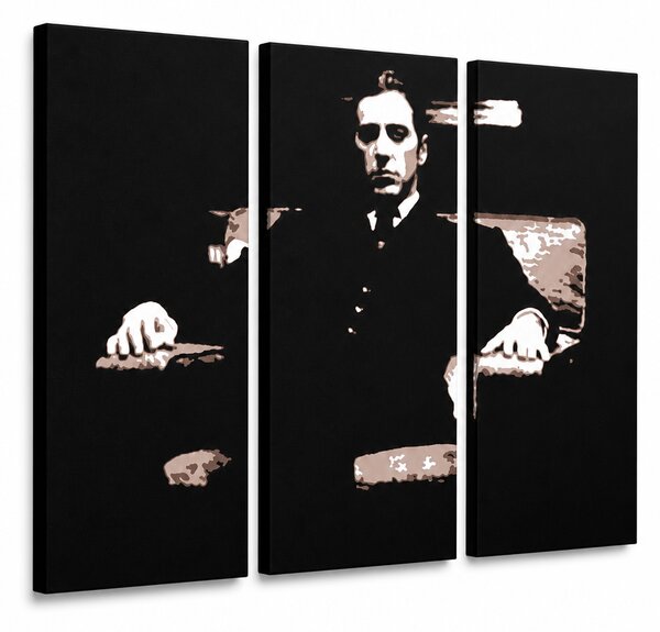 Ručně malovaný obraz POP Art Kmotr 3 dílný god10 - 60x40 cm