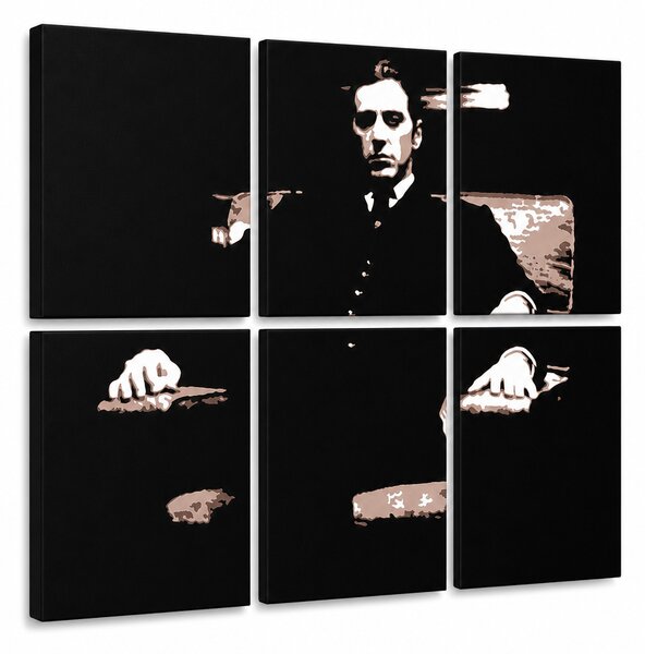 Ručně malovaný obraz POP Art Kmotr 6 dílů god11 - 90x60 cm